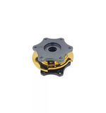 OBP Steering Wheel Grey/Yellow Quick Release Hub