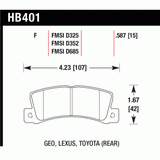 Toyota Corolla AE92-111 Rear Winmax brake pads W3 WMP133