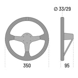 Sparco R325 suede deep dished wheel steering wheel