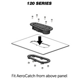 AeroCatch bonnet pin- Above Bonnet non locking in black