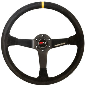 Motamec Rally Steering Wheel 380mm Deep Dish Black suede