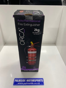 2.0kg Orca Fire Extinguisher with metal double strap bracket