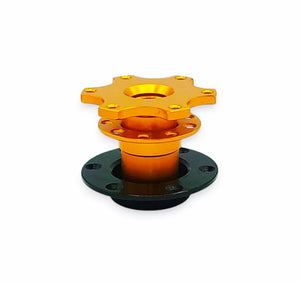 OBP Steering Wheel Black/Yellow Quick Release Hub