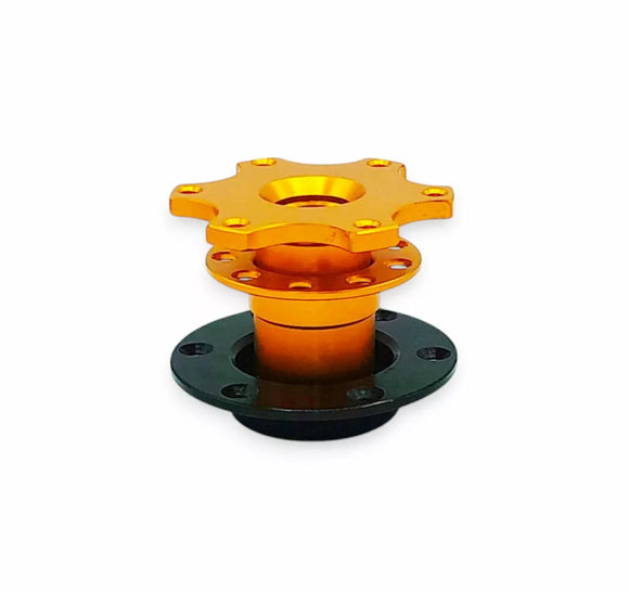 OBP Steering Wheel Black/Yellow Quick Release Hub