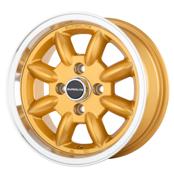 JBW 13 x 6.0 Superlite 4 x 108 ET16 Wheel Gold with Polished lip