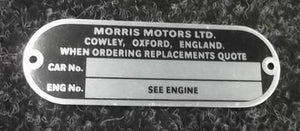 Morris Chassis Plate