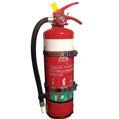 2.5 kg extinguiser with double strap