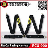 Beltenick FIA 4 Point 3" Camlock Belt 2024 Q/R top adjusters for easy use in black