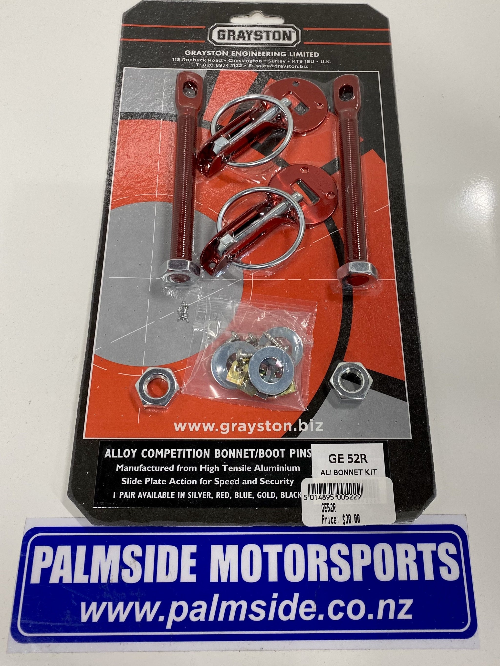 Epman Slide Bonnet And Panel Pins – Aluminium Alloy Black Hood Lock Kit – EP-SP7220A