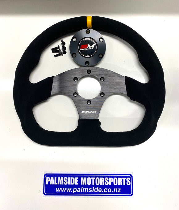 Motamec Formula Race Steering Wheel 320mm D Shaped Suede
