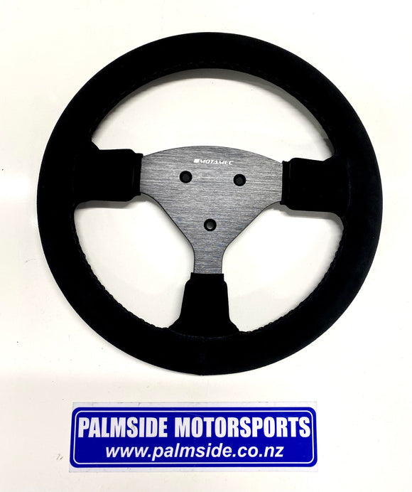 Motamec Formula Race Steering Wheel 270mm Flat Black Suede