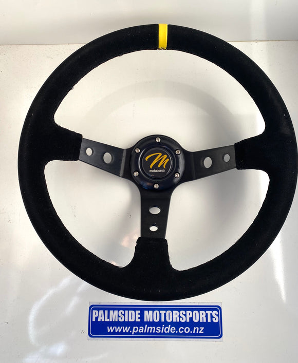 Motacorsa Stage Dished Steering Wheel 350mm x 90mm Suede