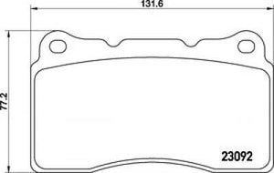 Mitsubishi Lancer Brembo Evo 6-9 & Imprea Brembo Brake Pads W6.5 WMP370