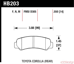 Toyota Corolla AE86 Rear Winmax brake pads W3 WMP097